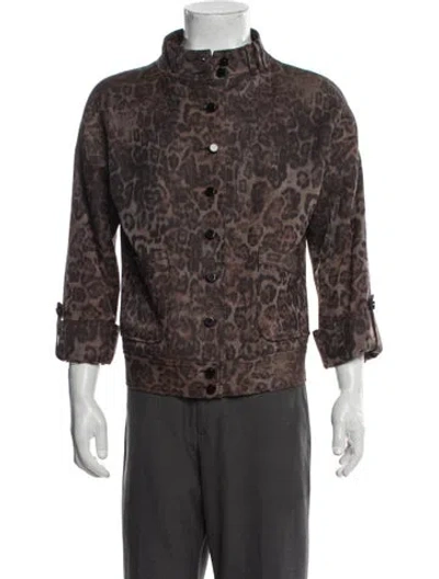 Pre-owned Alexander Wang Vintage Animal Print Trucker Jacket In Multi