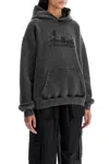 Alexander Wang Felpa In Cotone Con Cappuccio E Stampa In Grey