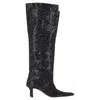 Alexander Wang Viola Slouch Knee-high Boots In Black Glitter In Black