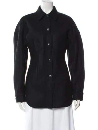 Pre-owned Alexander Wang Virgin Wool Denim Jacket In Black