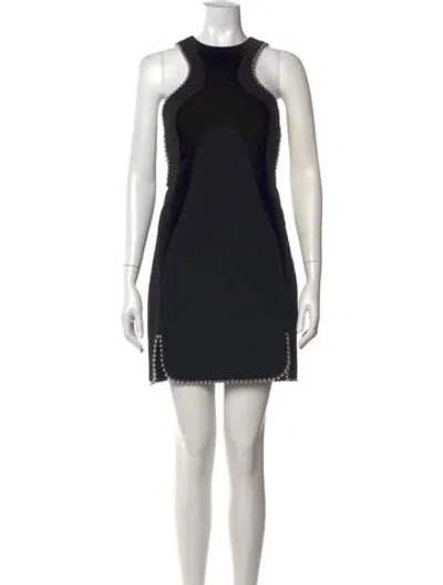 Pre-owned Alexander Wang Virgin Wool Mini Dress In Black