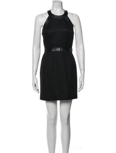 Pre-owned Alexander Wang Virgin Wool Mini Dress In Black