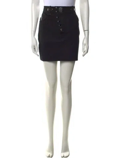 Pre-owned Alexander Wang Virgin Wool Mini Skirt In Black