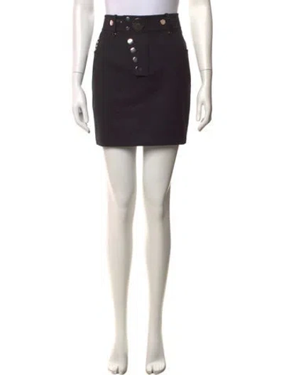 Pre-owned Alexander Wang Virgin Wool Mini Skirt In Black