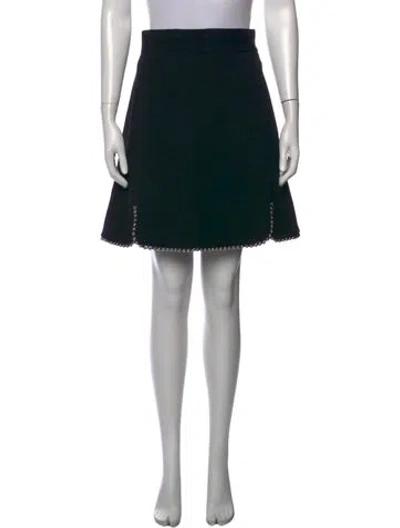 Pre-owned Alexander Wang Virgin Wool Mini Skirt In Black