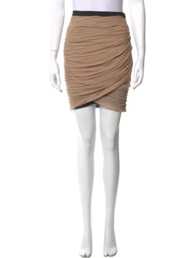 Pre-owned Alexander Wang Virgin Wool Mini Skirt In Neutral