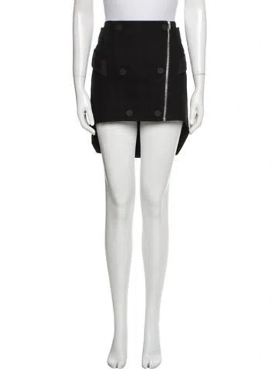 Pre-owned Alexander Wang Virgin Wool Mini Skirt In White