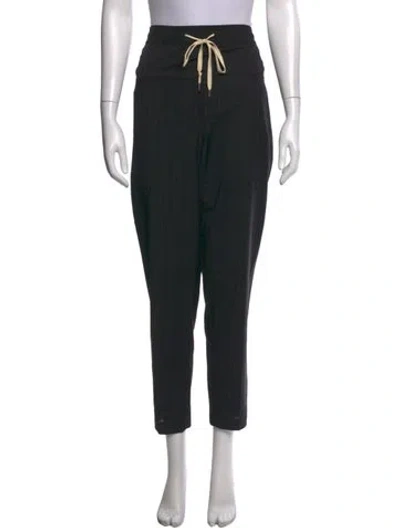 Pre-owned Alexander Wang Virgin Wool Straight Leg Pants In Black