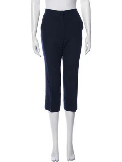 Pre-owned Alexander Wang Virgin Wool Straight Leg Pants In Blue