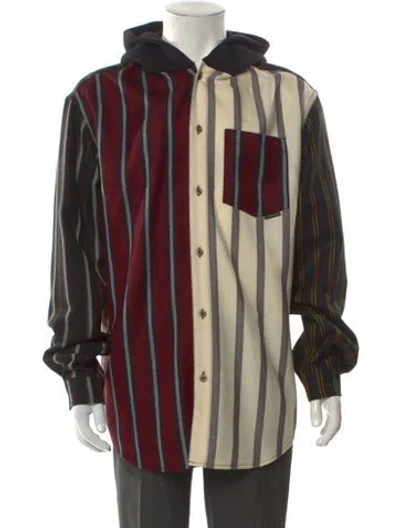 Pre-owned Alexander Wang Virgin Wool Striped Shirt In Red