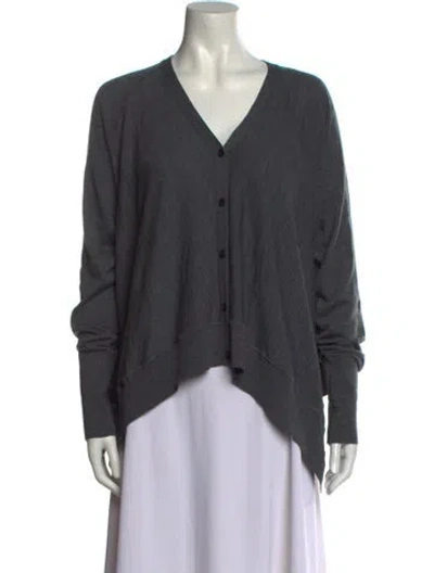 Pre-owned Alexander Wang Virgin Wool V-neck Sweater In Gray