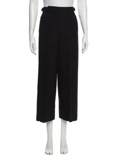 Pre-owned Alexander Wang Virgin Wool Wide Leg Pants In Black