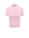Alexander Wang Viscose Blend Top With Frontal Logo In Neutrals