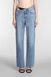 Alexander Wang Bikini-layered Straight Jeans In Vintagelightindigo