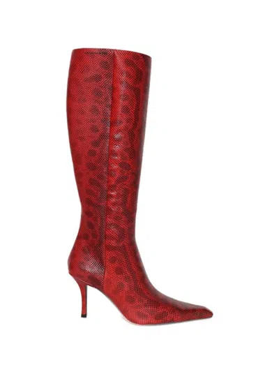 Alexander Wang Vivica 85 Knee High Boot Red
