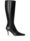 Alexander Wang 85mm Diablo Leather Tall Boots In Black