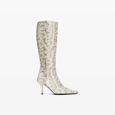 Alexander Wang Vivica 85mm Knee-high Boot In Leather In Natural