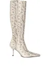 Alexander Wang Vivica Leopard-print Knee-high Boots In Neutrals