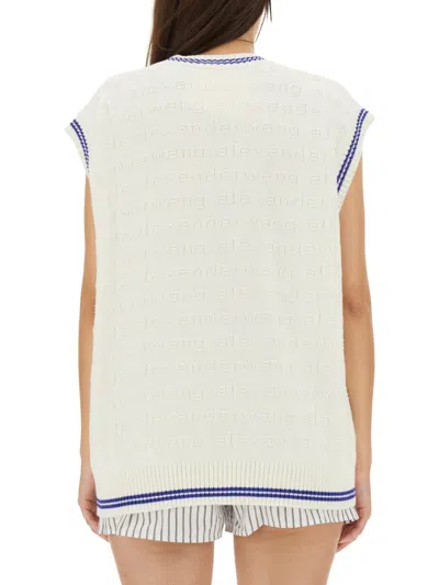 Alexander Wang V-neck Cotton Vest In Multicolor