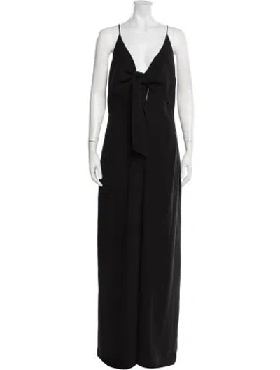 Pre-owned Alexander Wang V-neck Jumpsuit In Black
