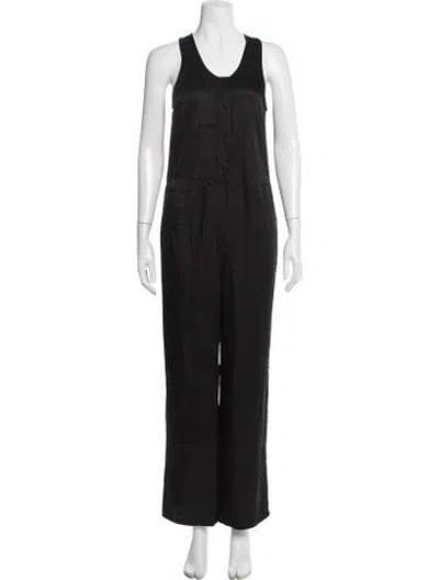 Pre-owned Alexander Wang V-neck Jumpsuit In Black