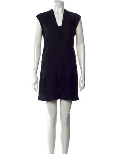 Pre-owned Alexander Wang V-neck Jumpsuit In Black