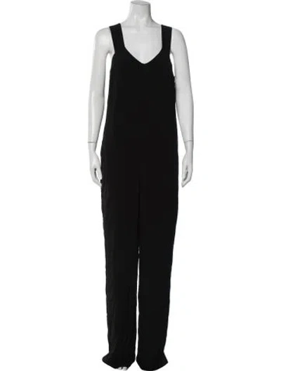 Pre-owned Alexander Wang V-neck Jumpsuit W/ Tags In Black