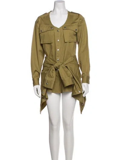 Pre-owned Alexander Wang V-neck Jumpsuit W/ Tags In Green