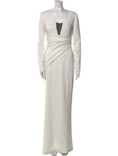 Pre-owned Alexander Wang V-neck Long Dress In Neutral