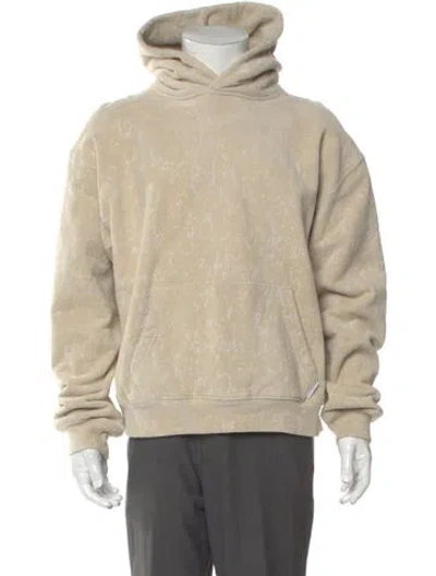 Pre-owned Alexander Wang V-neck Long Sleeve Hoodie W/ Tags In Neutrals