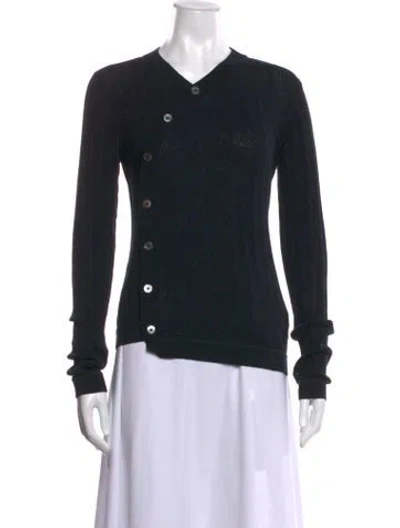 Pre-owned Alexander Wang V-neck Long Sleeve Sweatshirt In Black