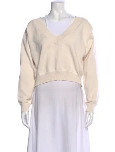 Pre-owned Alexander Wang V-neck Long Sleeve Sweatshirt In Neutral
