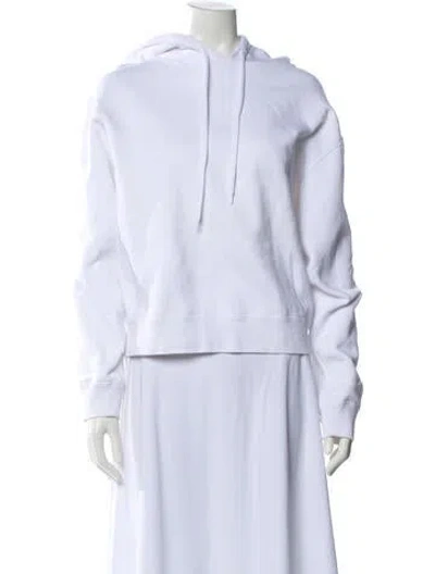 Pre-owned Alexander Wang V-neck Long Sleeve Sweatshirt In White