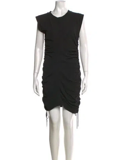 Pre-owned Alexander Wang V-neck Mini Dress In Black