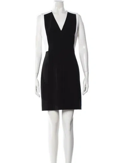 Pre-owned Alexander Wang V-neck Mini Dress In Black