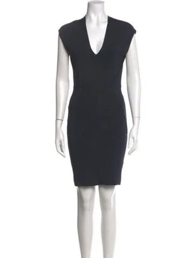 Pre-owned Alexander Wang V-neck Mini Dress In Green