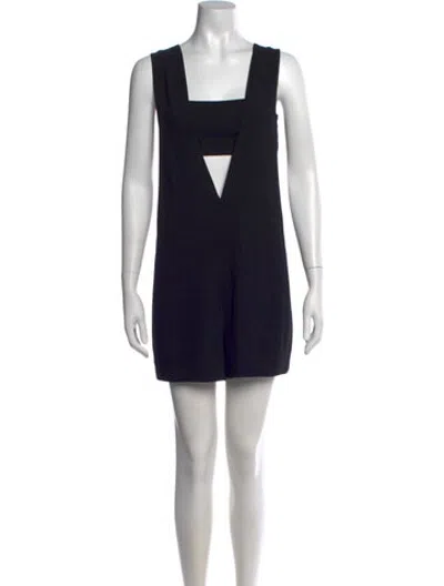 Pre-owned Alexander Wang V-neck Romper In Black