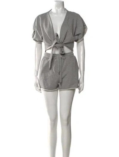 Pre-owned Alexander Wang V-neck Romper In Gray