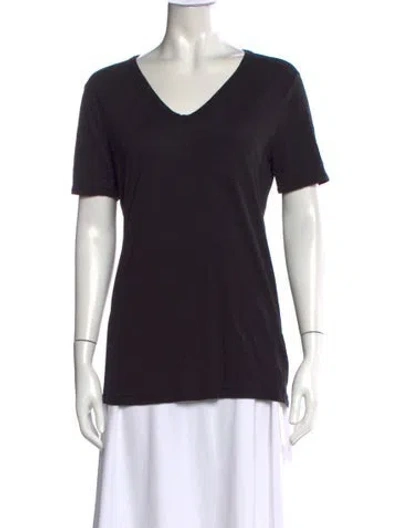 Pre-owned Alexander Wang V-neck Short Sleeve T-shirt In Black