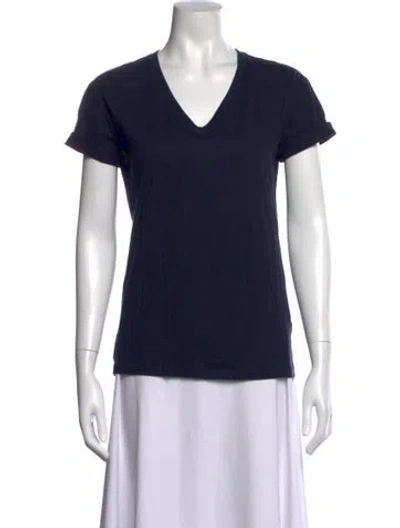 Pre-owned Alexander Wang V-neck Short Sleeve T-shirt In Black