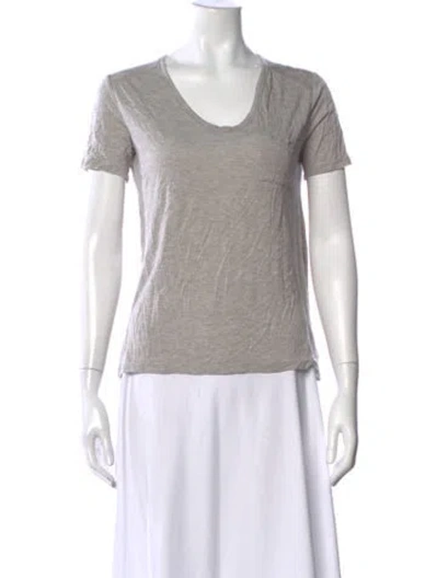 Pre-owned Alexander Wang V-neck Short Sleeve T-shirt In Gray