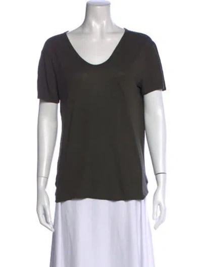 Pre-owned Alexander Wang V-neck Short Sleeve T-shirt In Green
