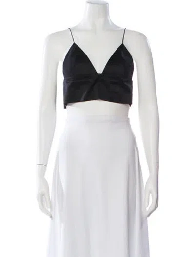 Pre-owned Alexander Wang V-neck Sleeveless Crop Top In Blue