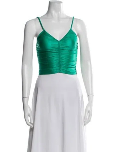 Pre-owned Alexander Wang V-neck Sleeveless Crop Top In Purple