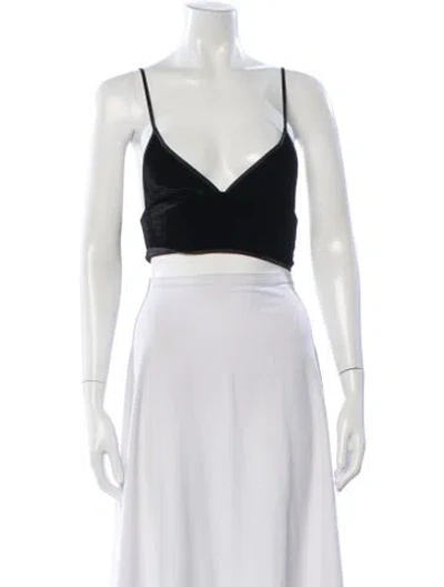 Pre-owned Alexander Wang V-neck Sleeveless Crop Top In White