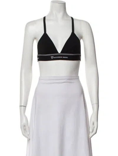 Pre-owned Alexander Wang V-neck Sleeveless Sports Bra In Black