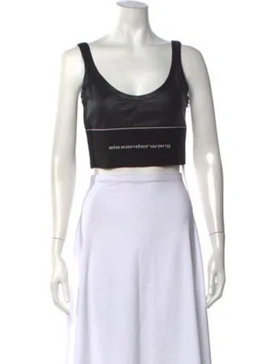 Pre-owned Alexander Wang V-neck Sleeveless Sports Bra In White