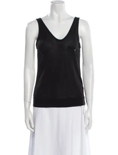 Pre-owned Alexander Wang V-neck Sleeveless Top In Black