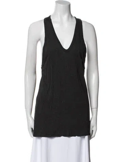 Pre-owned Alexander Wang V-neck Sleeveless Top In Black