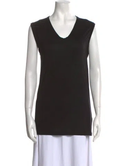 Pre-owned Alexander Wang V-neck Sleeveless Top In Black